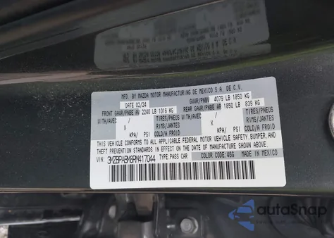 2024 Mazda Mazda3 2.5 S Select Sport from USA, damaged, VIN 3MZBPABM8RM417044